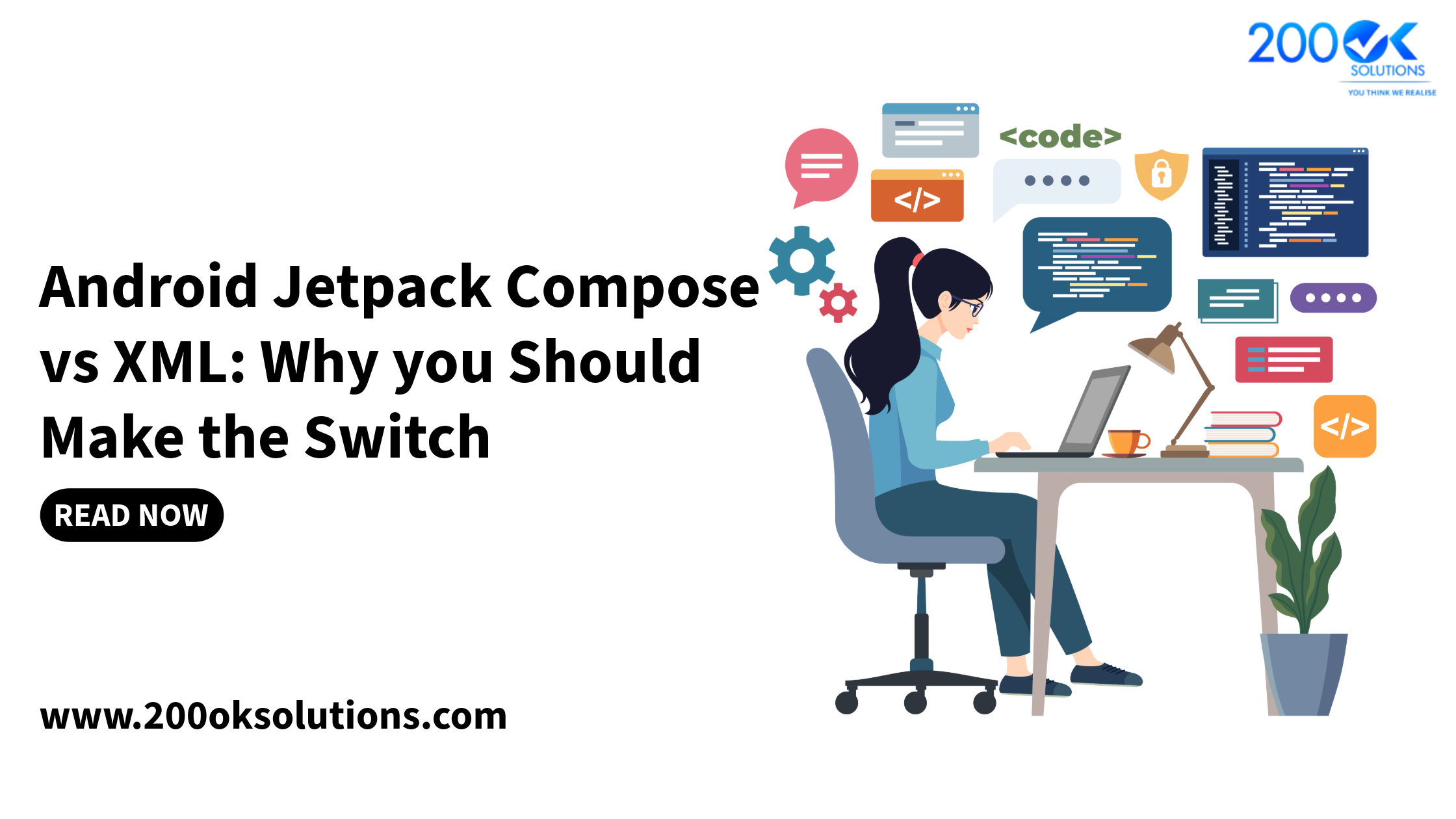 Android Jetpack Compose vs XML: comparison of modern Android UI development, code-based design, and why developers should consider switching.