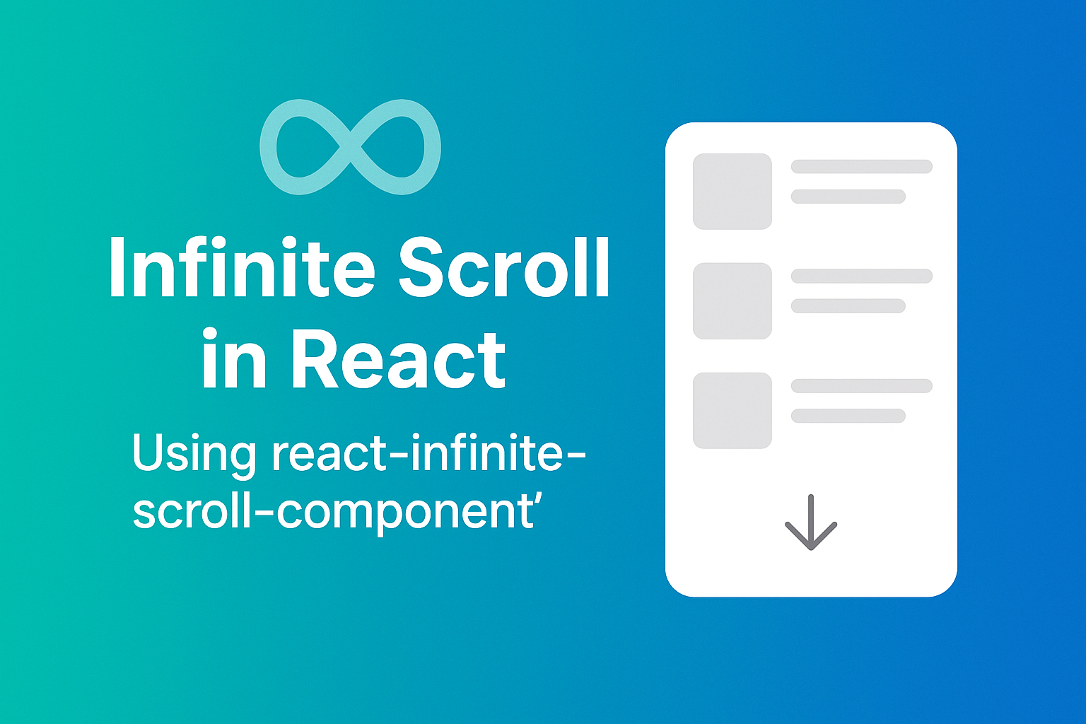 Illustration of infinite scroll functionality in a React web application