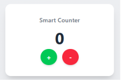 Normal State: 
When counter is 0.
Laravel Livewire