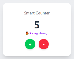 Normal State: 
Laravel Livewire
When counter is 0.