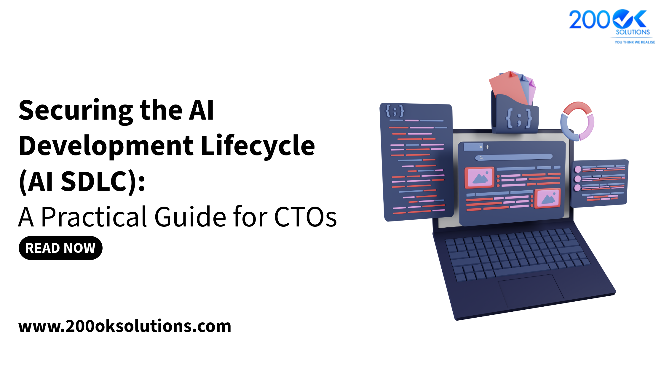 Securing the AI Development Lifecycle (AI SDLC): A Practical Guide for CTOs with AI security, governance, secure coding, and MLOps illustration
