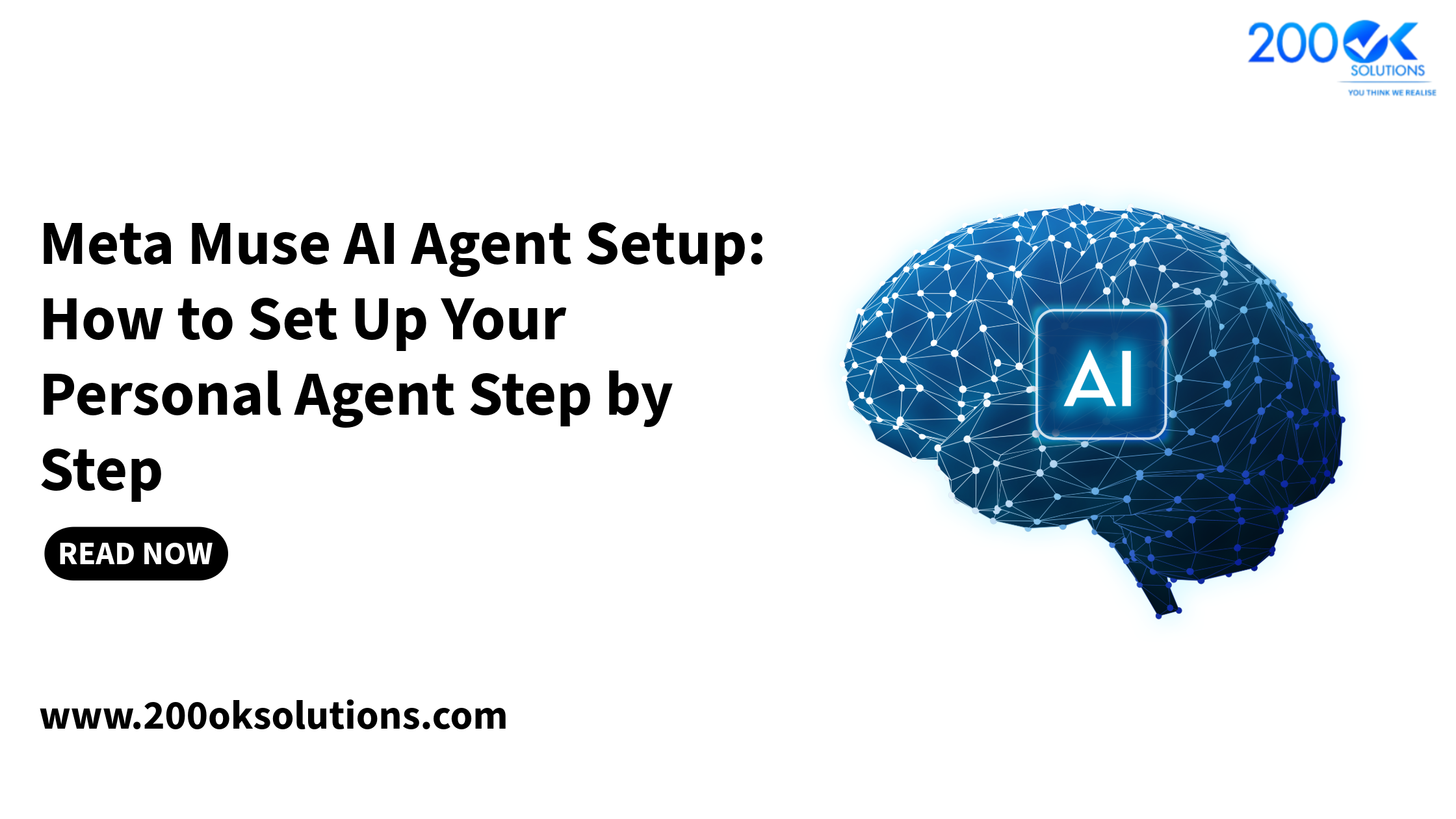 Meta Muse AI Agent setup guide illustrating a personal AI agent configuration process by 200OK Solutions.