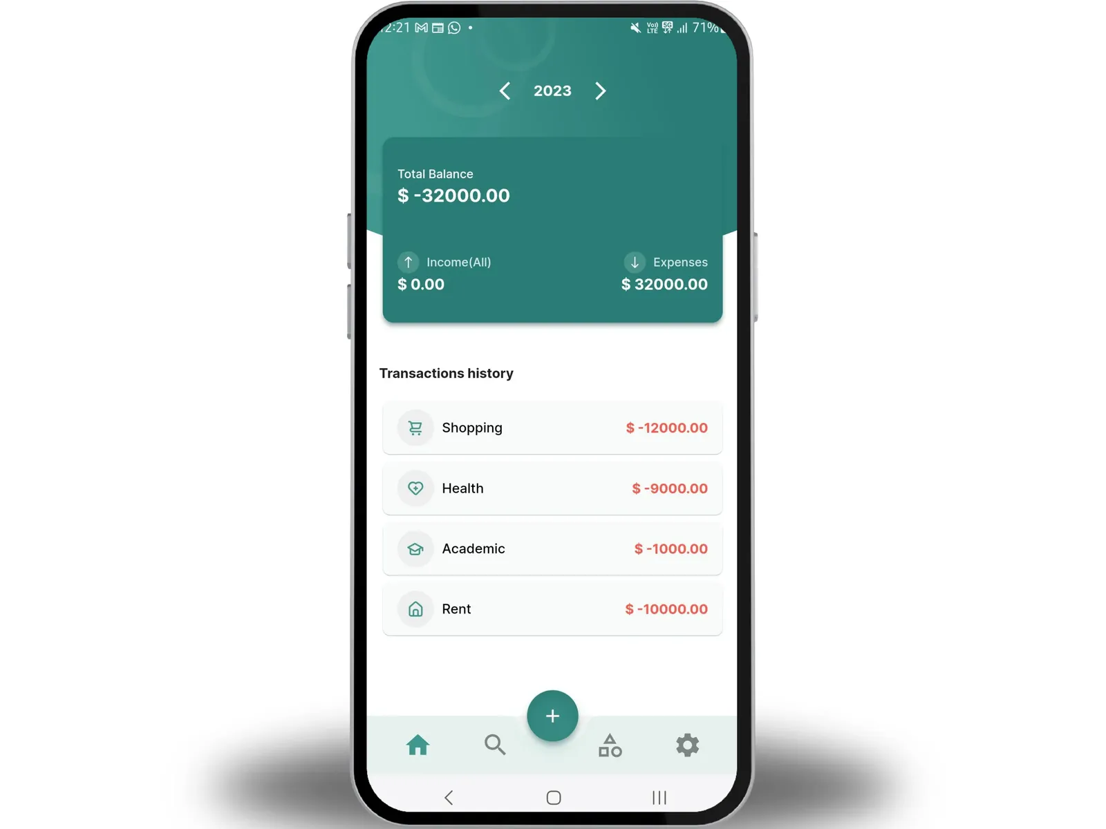 Expenizer Screen 2