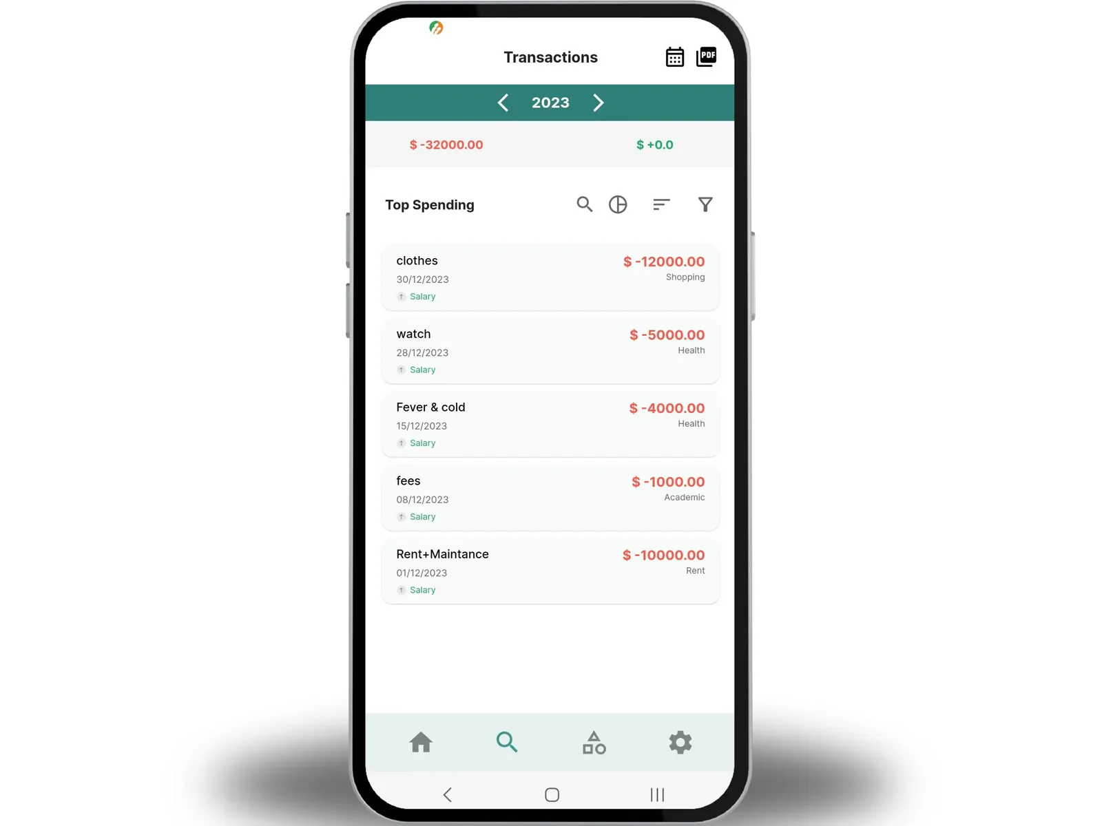 Expenizer Screen 4
