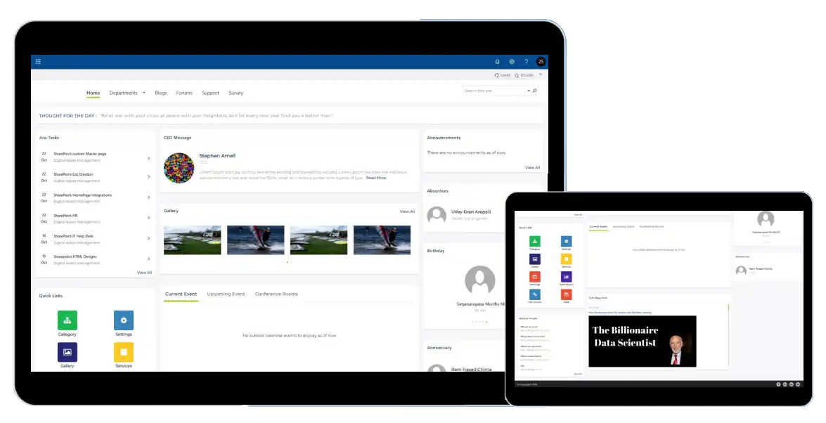 SharePoint Intranet screenshot