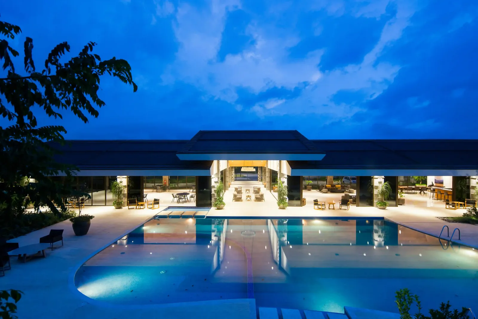 Hospitality - Modern hotel lobby with professional service